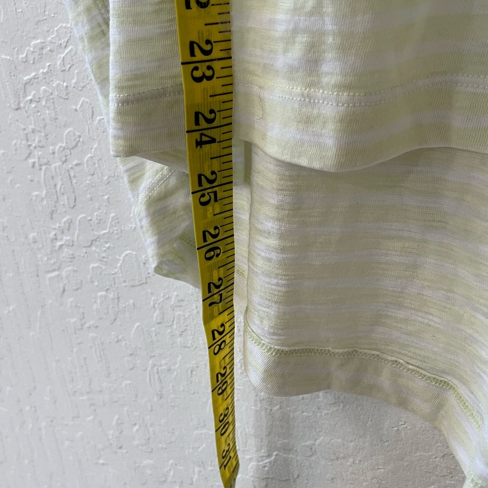 We the Free Free People Halo Cap Sleeve T-Shirt Stripe Neon Lime Combo - Picture 15 of 15